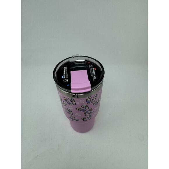 Life Is Good Flip Flop Hot/Cold 25oz Commuter Travel Mug Stainless Steel - Picture 5 of 6